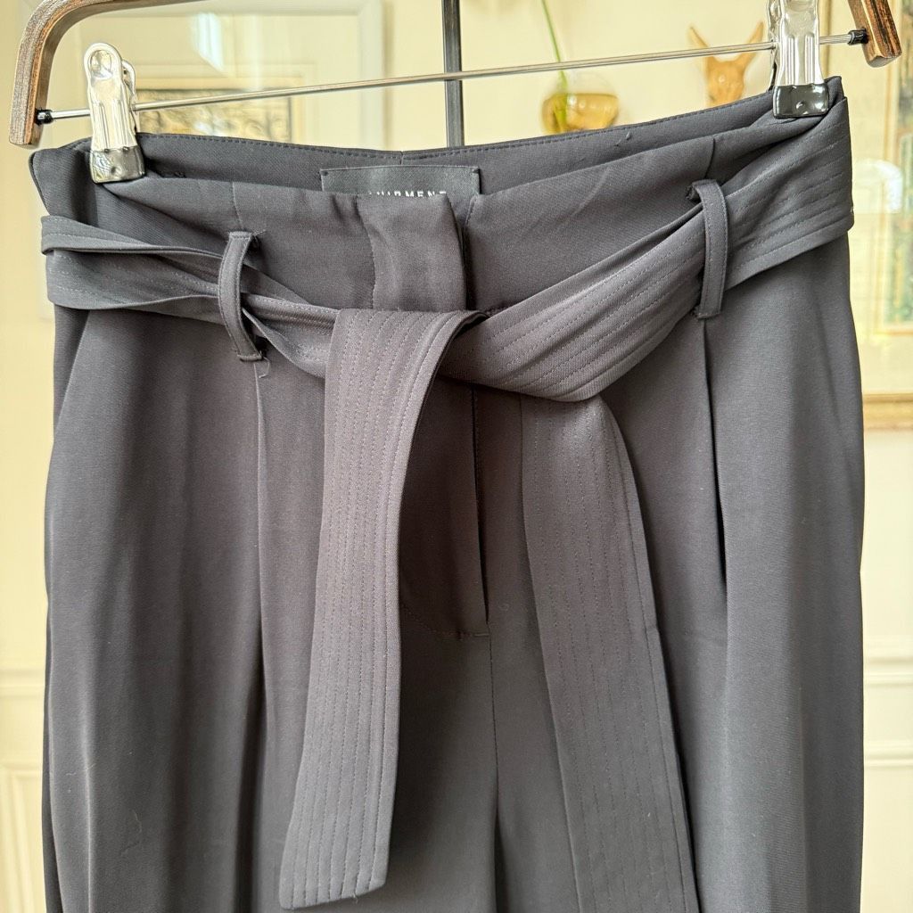 Equipment Equipment Femme Black High Waisted Belted Taper Trousers $32 Size 26" / US 2 / IT 38 - 2 Thumbnail