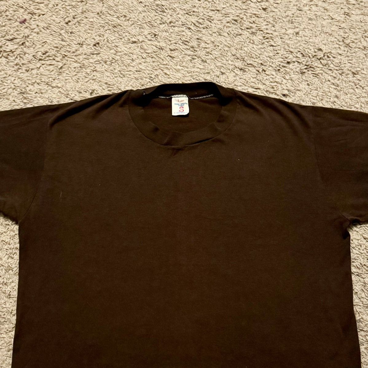 Vintage VINTAGE 70s BROWN BLANK TEE! Size US L / EU 52-54 / 3 - 2 Thumbnail