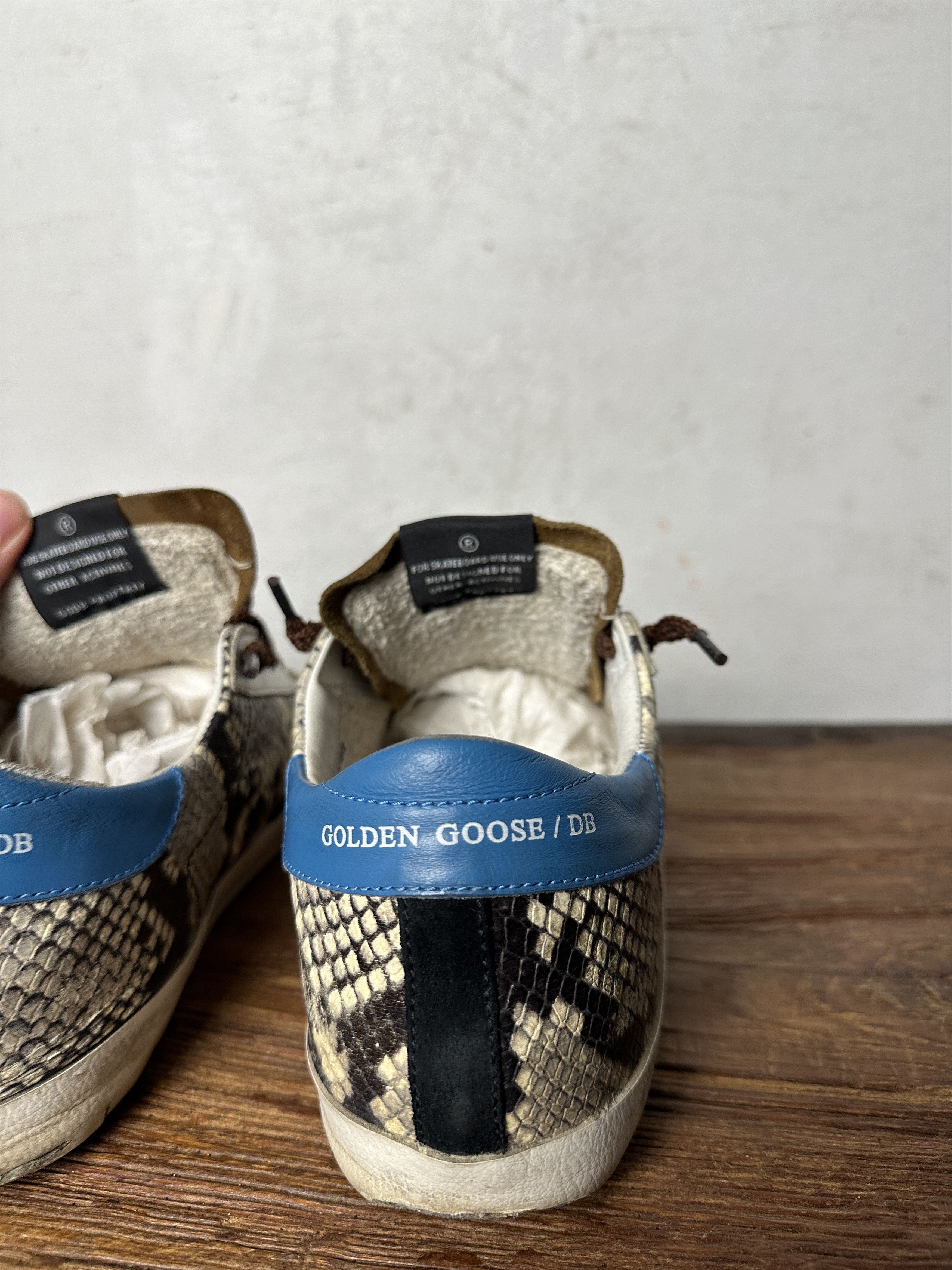 Golden Goose Golden Goose GGDB Superstar Brown Snake Print Sneakers Size US 8 / IT 38 - 6 Thumbnail