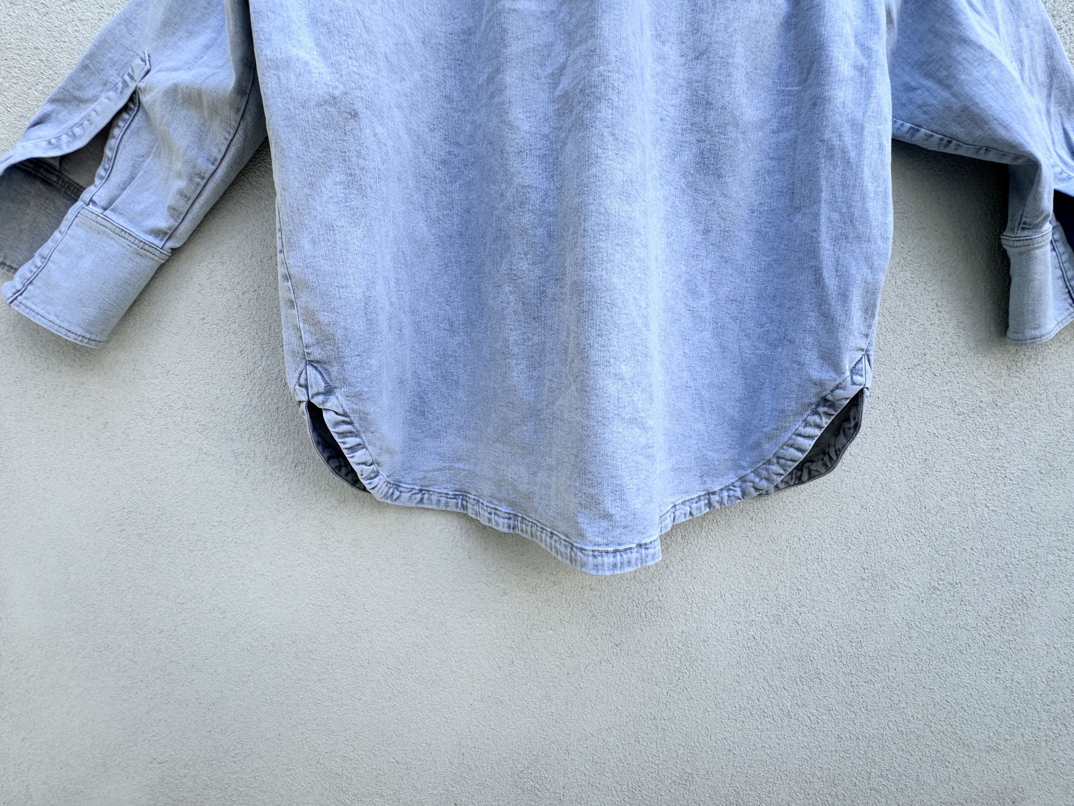 Thom Krom THOM KROM Unisex Oversized Blue Jeans Shirt Size M to XL Size US M / EU 48-50 / 2 - 10 Thumbnail