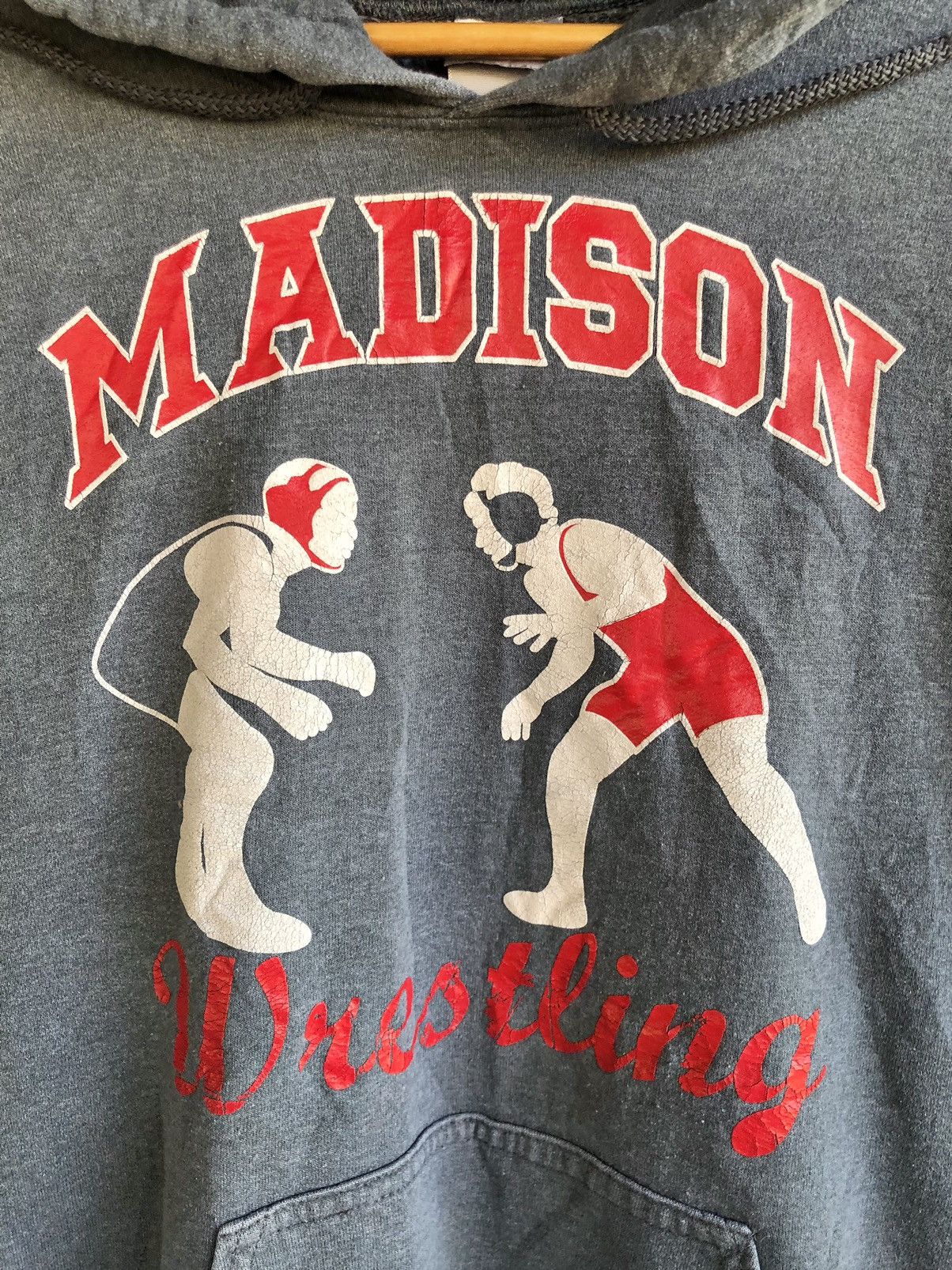 Gildan × Vintage Vintage Madison Wrestling hoodie Size US M / EU 48-50 / 2 - 3 Thumbnail