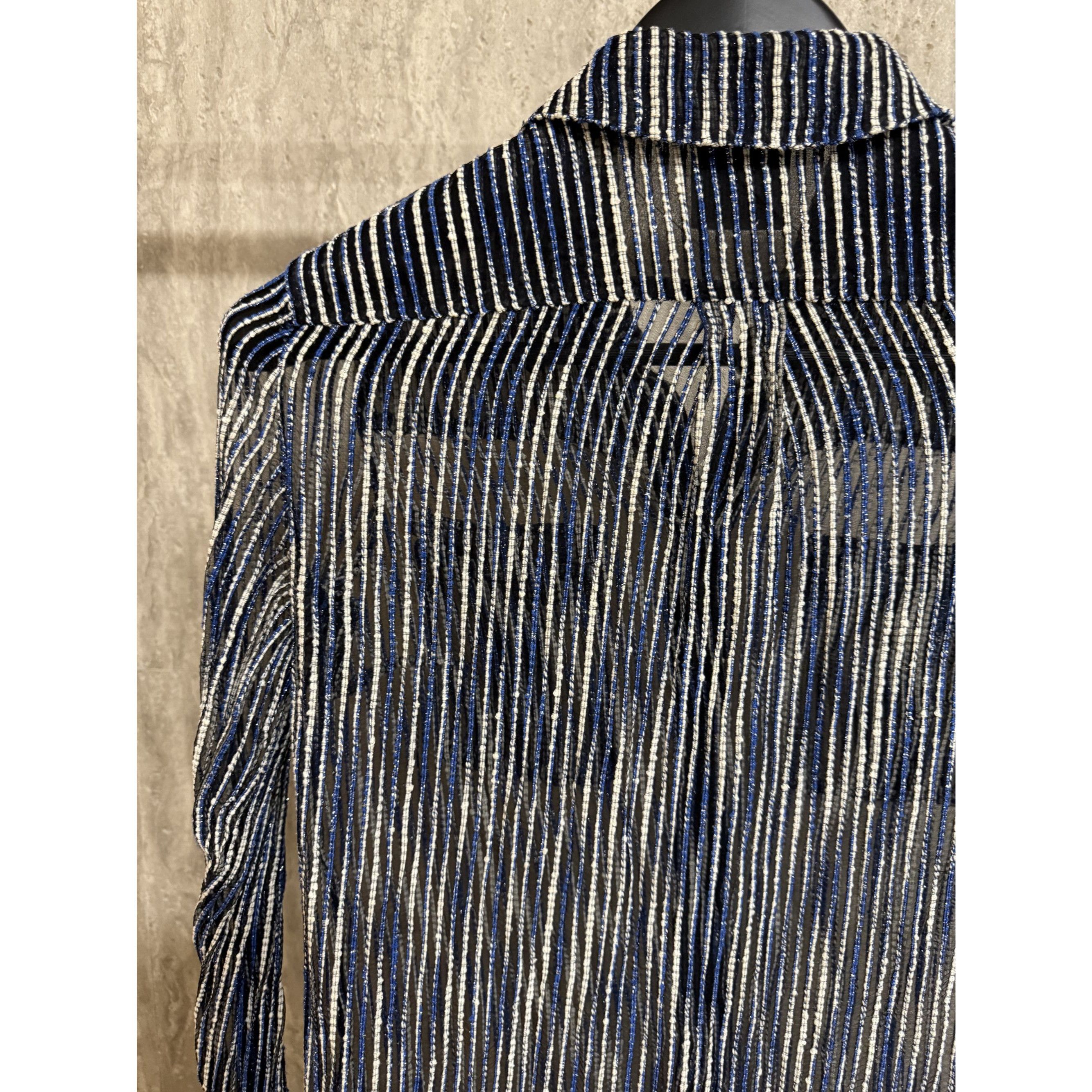 Chanel Chanel Sheer Striped Button-Up Shirt Size 36 Size XS / US 0-2 / IT 36-38 - 8 Thumbnail