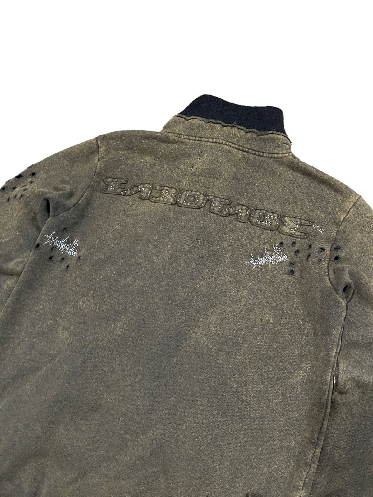 SBTG × Vintage Vintage Sabotage Thrashed Knitwear Zipper Jacket Size US S / EU 44-46 / 1 - 13 Thumbnail