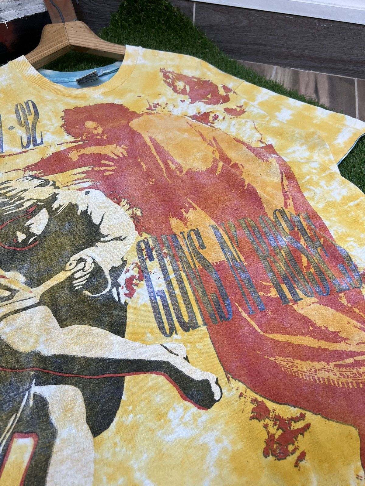 Guns N' Roses × Liquid Blue × Vintage RARE Guns N Roses Illusion 1991 Full Print Vintage tshirt Size US XL / EU 56 / 4 - 8 Thumbnail