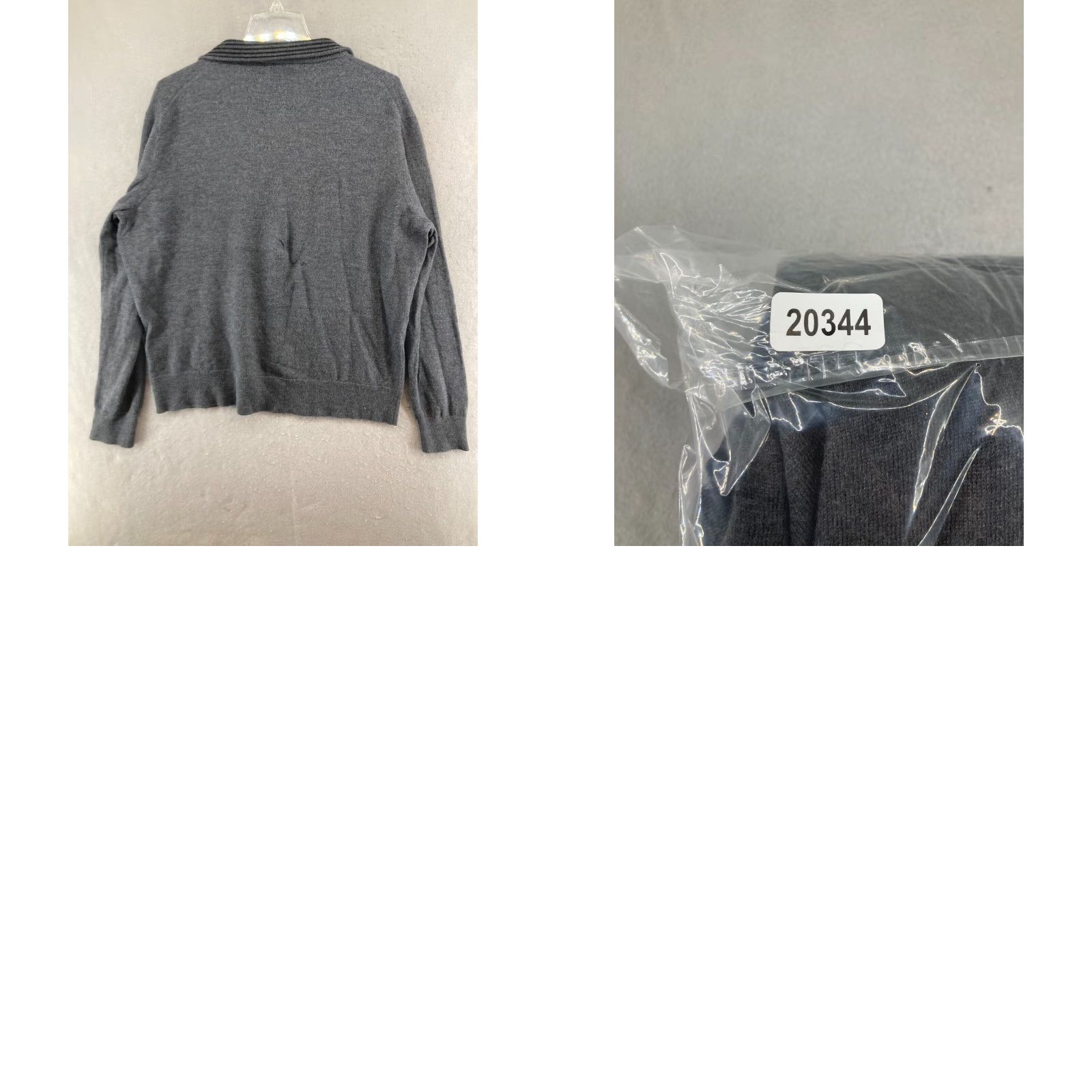 UNTUCKit UNTUCKit Mens Sweater XL Gray Merino Wool 1/4 Zip Mock Neck Shirt Size US XL / EU 56 / 4 - 8 Thumbnail