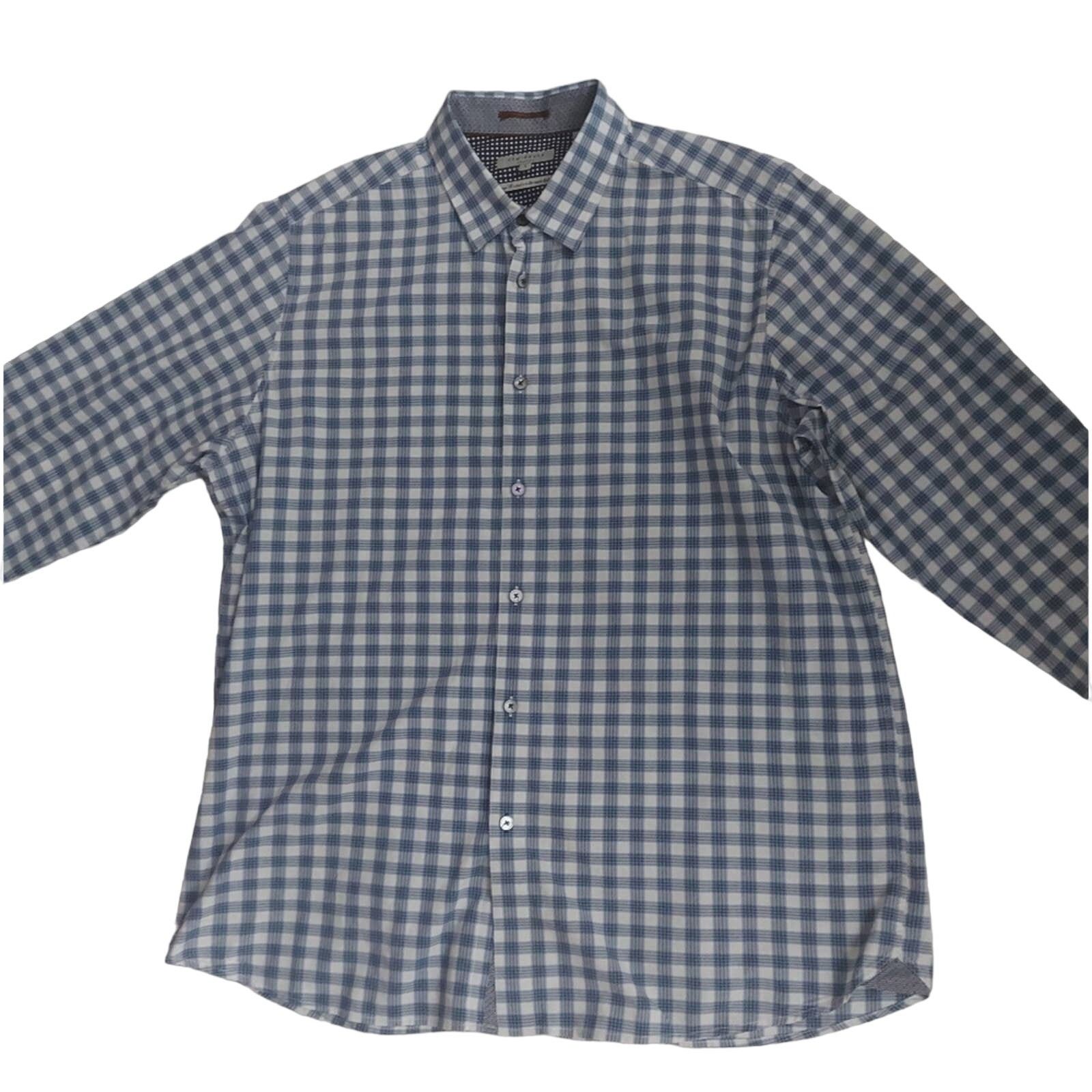 Ted Baker Ted Baker London Plaid Long Sleeve Shirt 6(44) Turn Cuff Size US S / EU 44-46 / 1 - 3 Thumbnail
