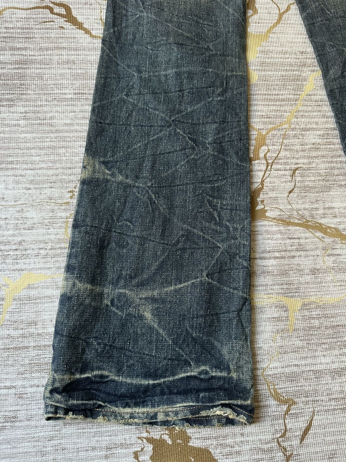 Tornado Mart FLARE Sky Bomber Distressed Claw Marks Design Denim Size US 31 - 12 Thumbnail
