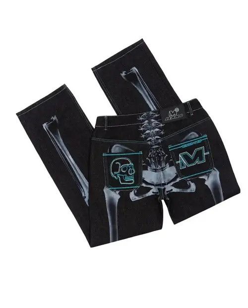 Japanese Brand × Vintage Skull Graphic Print Jeans Size US 29 - 4 Thumbnail