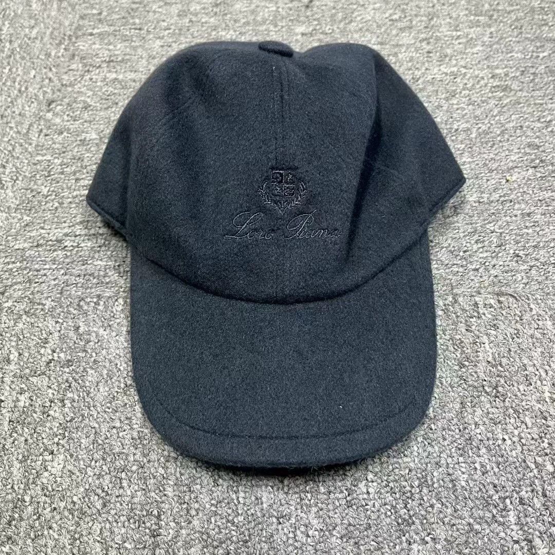 Loro Piana Loro Piana Navy Blue Cap with Embroidery Size ONE SIZE - 1 Thumbnail