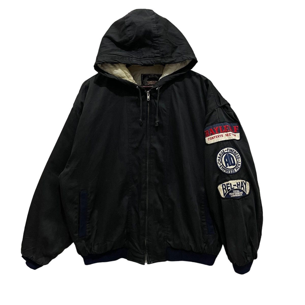 Sports Specialties × Vintage 90s Wheel’s Motorcycle Patches Zipper Hoodie Bomber Jacket Size US L / EU 52-54 / 3 - 1 Thumbnail