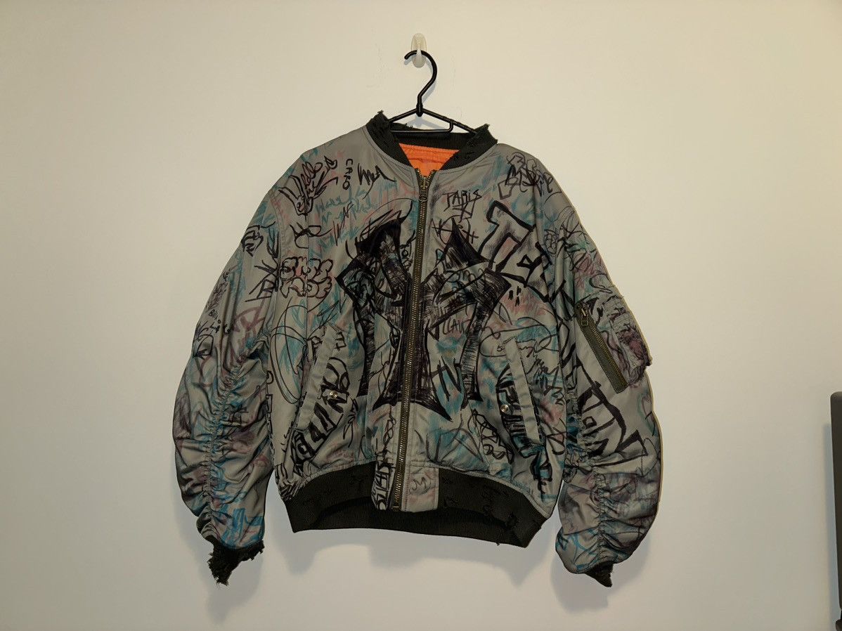 Mowalola Mowalola Graffiti Bomber Jacket | Grailed