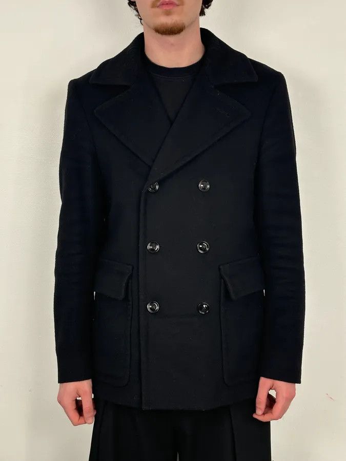 Maison Margiela AW2012 Maison Margiela Black Classy Wool Peacoat Size US L / EU 52-54 / 3 - 2 Thumbnail