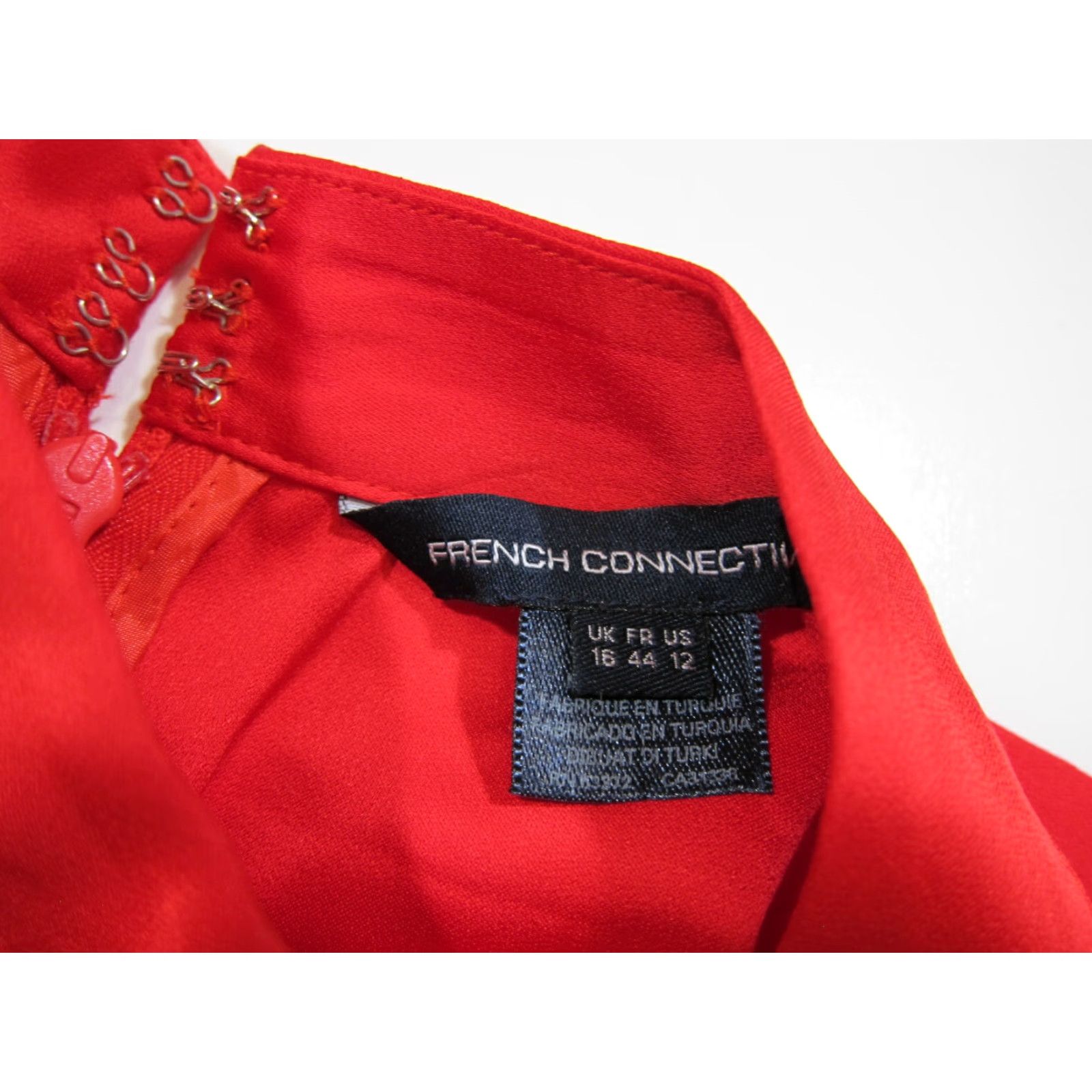 French Connection French Connection 100% Rayon Red Mock Neck Sleeveless Tunic Blouse Shirt Top 12 Size XL / US 12-14 / IT 48-50 - 3 Thumbnail