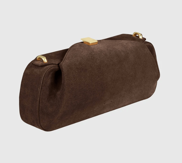 Other OYSTER CLUTCH - CHOCOLATE SUEDE Size ONE SIZE - 3 Thumbnail