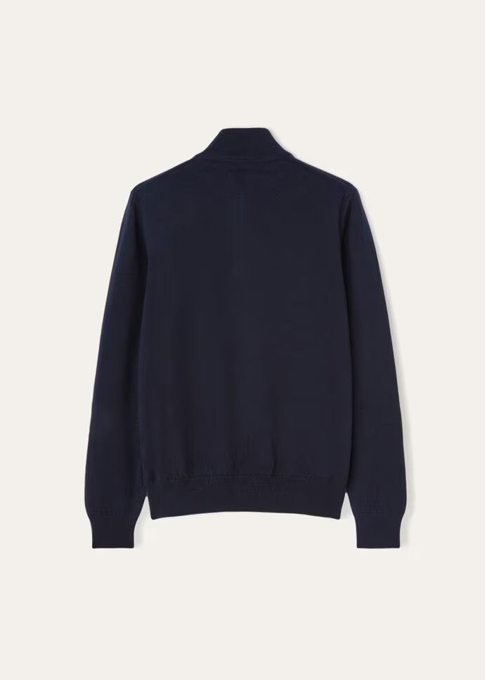 Loro Piana o1w1db10425 Mezzocollo Sweater in Navy Blue Size US XXL / EU 58 / 5 - 2 Thumbnail