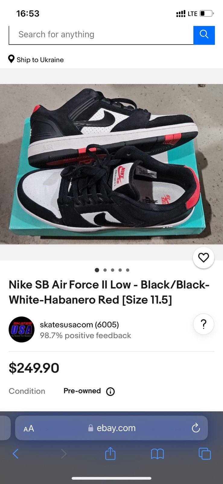 Nike Nike Sb Air Force 2 Low Sneakers Supreme Dunk Air Jordan 1 Size US 8 / EU 41 - 12 Thumbnail