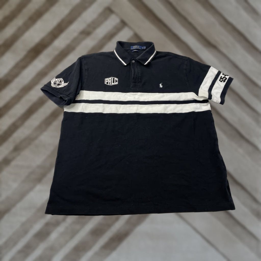 Polo Ralph Lauren Polo Ralph Lauren Polo Cycling Team Short Sleeve Polo Shirt Black White Mens XL Size US XL / EU 56 / 4 - 1 Thumbnail