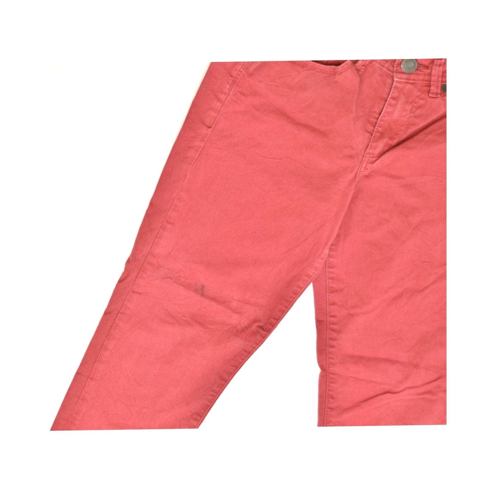 Calvin Klein CALVIN KLEIN Womens Crop Skinny Trousers Red Cotton Classic W27 L26 Size 27" / US 4 / IT 40 - 3 Thumbnail