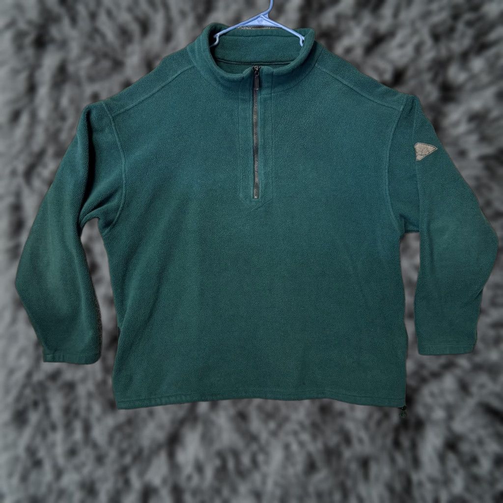 Eddie Bauer VINTAGE Eddie Bauer Sweater XL Tall Polartec Quarter Zip Fleece Green Men"} Size US XL / EU 56 / 4 - 1 Thumbnail
