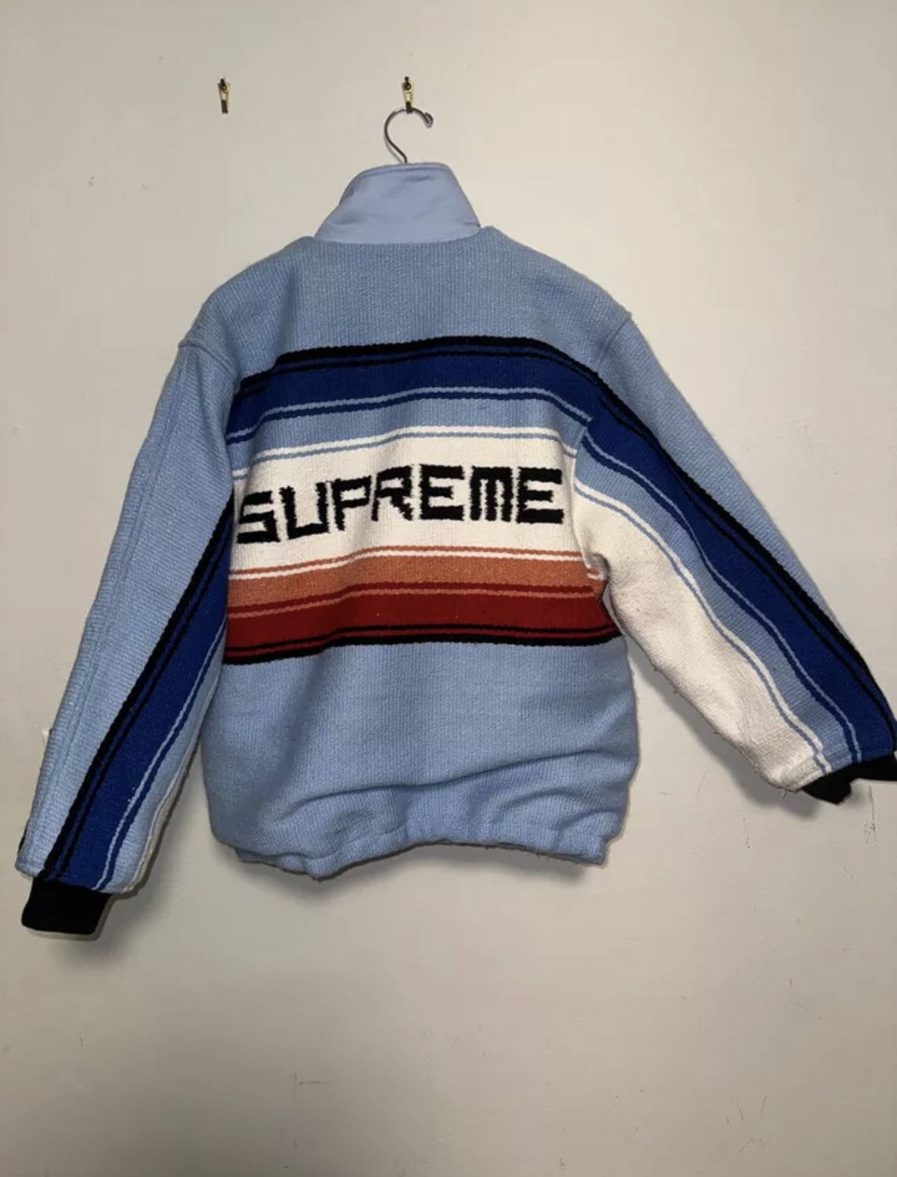 Supreme SUPREME TLAXCALA BLANKET JACKET BLUE Large FW20 RARE Flaws Size US L / EU 52-54 / 3 - 2 Thumbnail