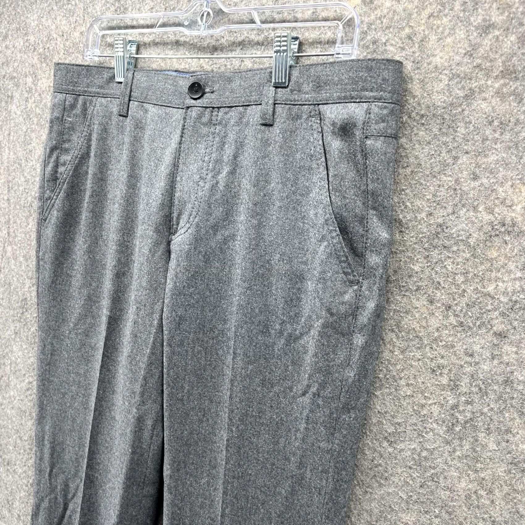 Vintage VINTAGE: NO Hugo Boss Pants Men 34R Gray Chino Pleated Dress Casual Wool Trousers Size US 34 / EU 50 - 4 Thumbnail