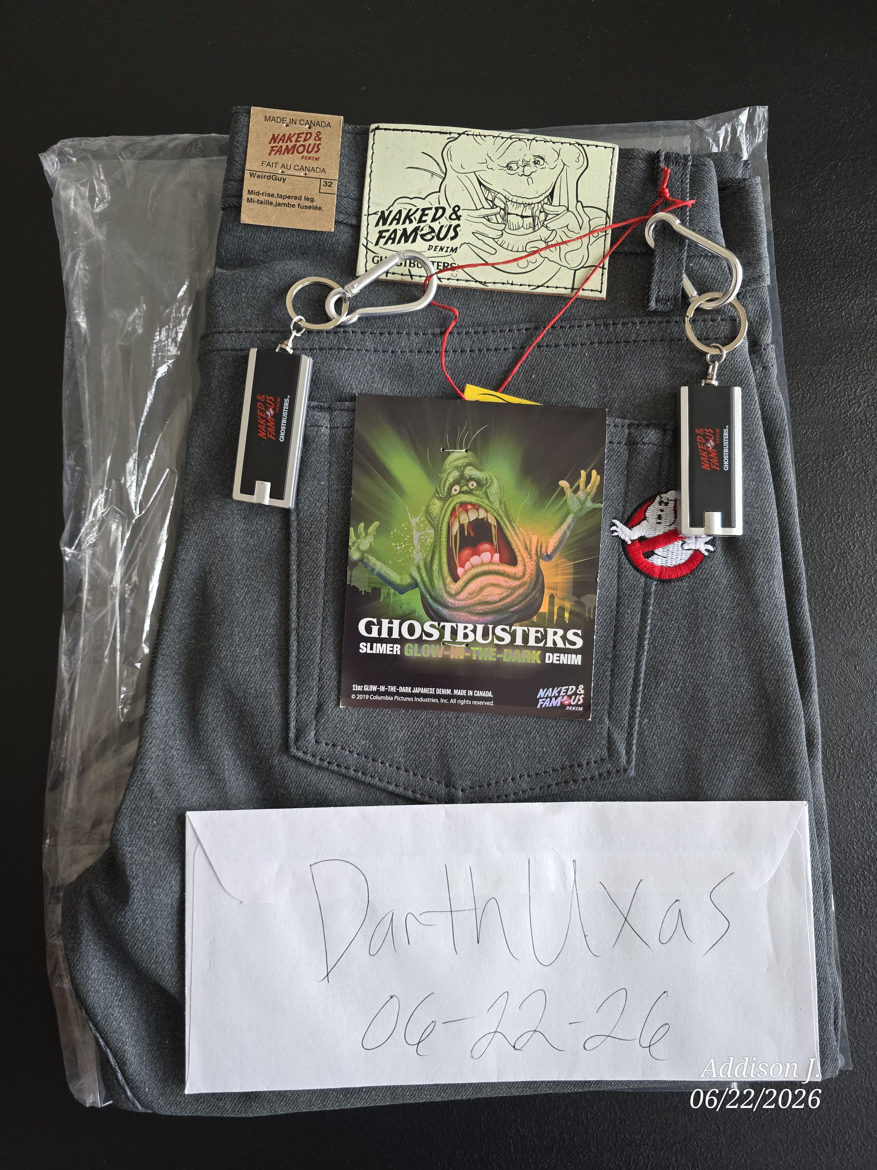 Ghostbusters Slimer Glow-In-The-Dark Denim-Weird Guy Fit 32