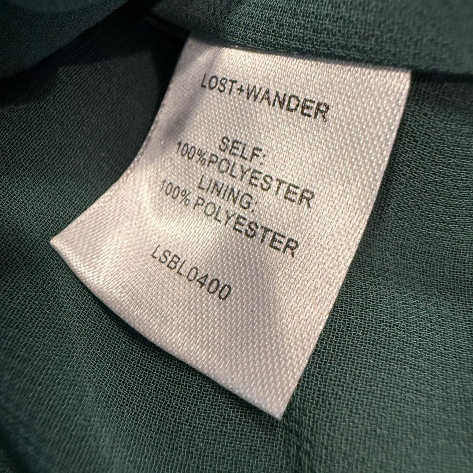 Other Lost + Wander forest green satin mini skirt side zip SZ M Size 32" / US 10 / IT 46 - 7 Thumbnail