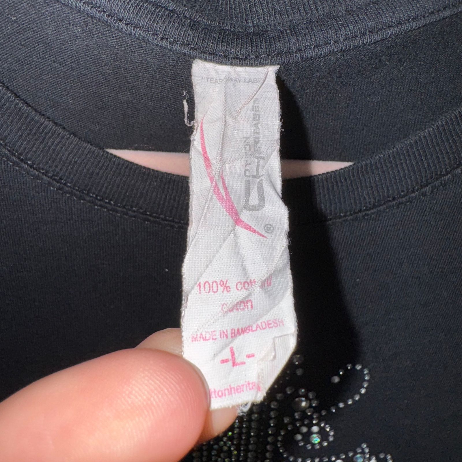 Vintage Vintage Y2K BCBG cross grunge femme 2000s rhinestone t-shirt Size L / US 10 / IT 46 - 3 Thumbnail