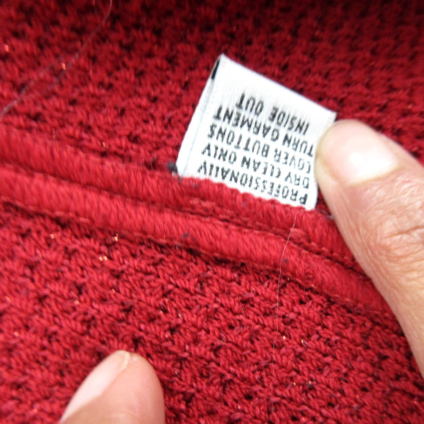 St. John St John Evening Blazer Womens 8 Red Knit Beaded Trim Open Front Wool Jacket Blazer Size M / US 6-8 / IT 42-44 - 4 Thumbnail