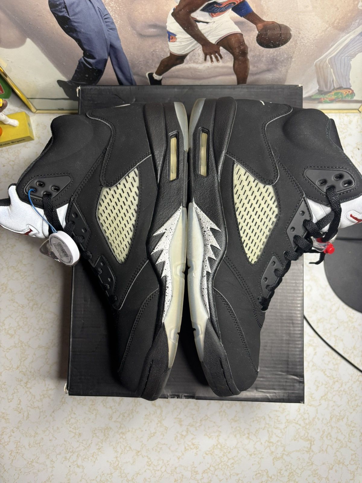 Jordan Brand Jordan Retro 5 “Black Metallic” Size US 11 / EU 44 - 4 Thumbnail