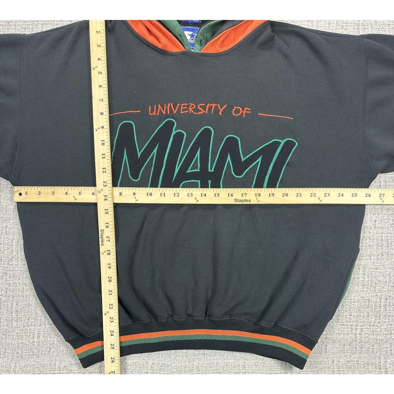 Starter Miami Hurricanes Hoodie Sweatshirt Sz L Football Starter 90s Size US L / EU 52-54 / 3 - 2 Thumbnail