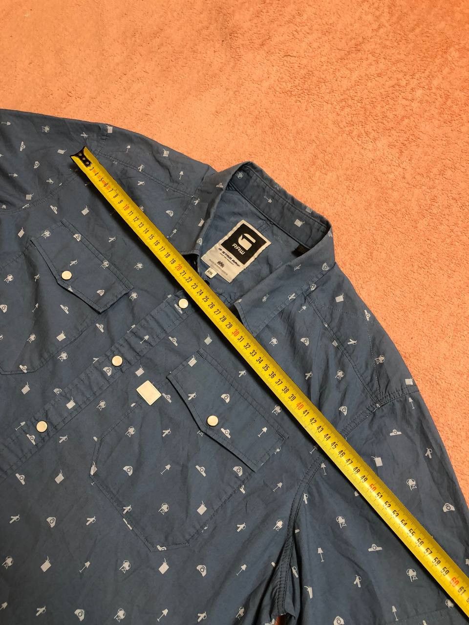 G-Star G-STAR RAW Short Sleeve Button up Shirt Size US XXL / EU 58 / 5 - 8 Thumbnail