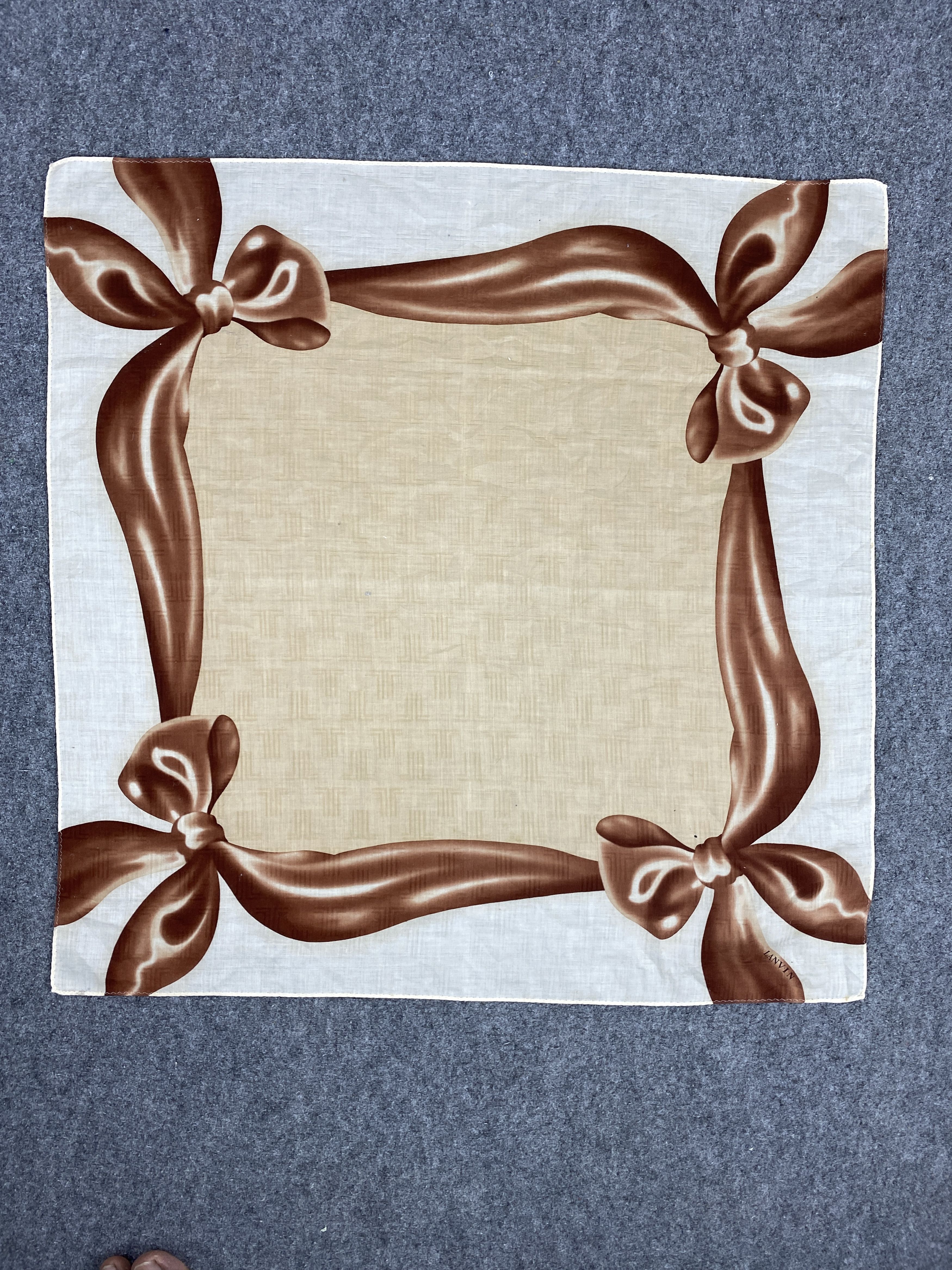 Lanvin Vintage Lanvin Handkerchief / Neckerchief KT0285 Size ONE SIZE - 5 Thumbnail
