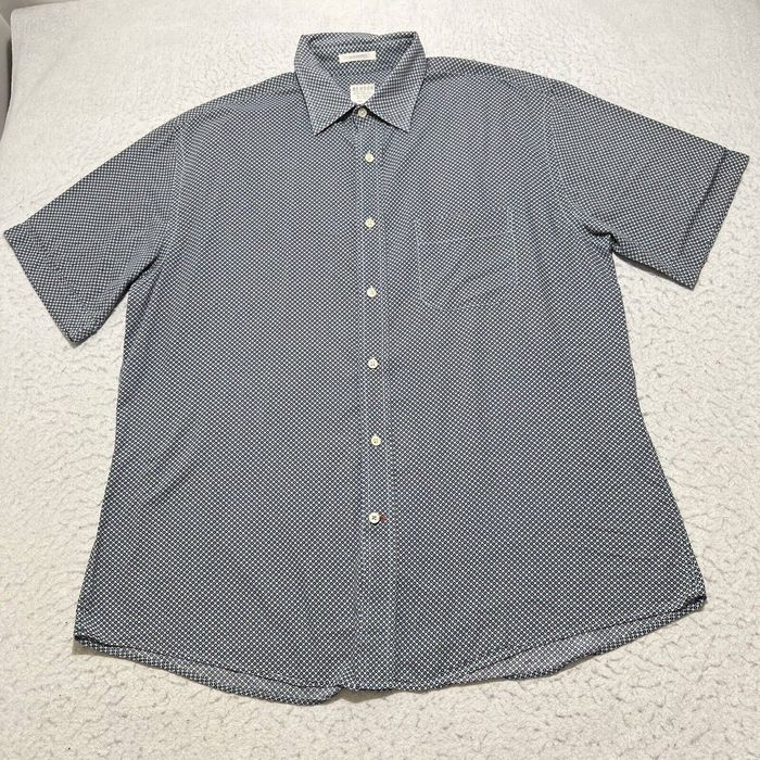 Benson Benson New York Button Up Shirt Blue + Purple Patterned | Grailed