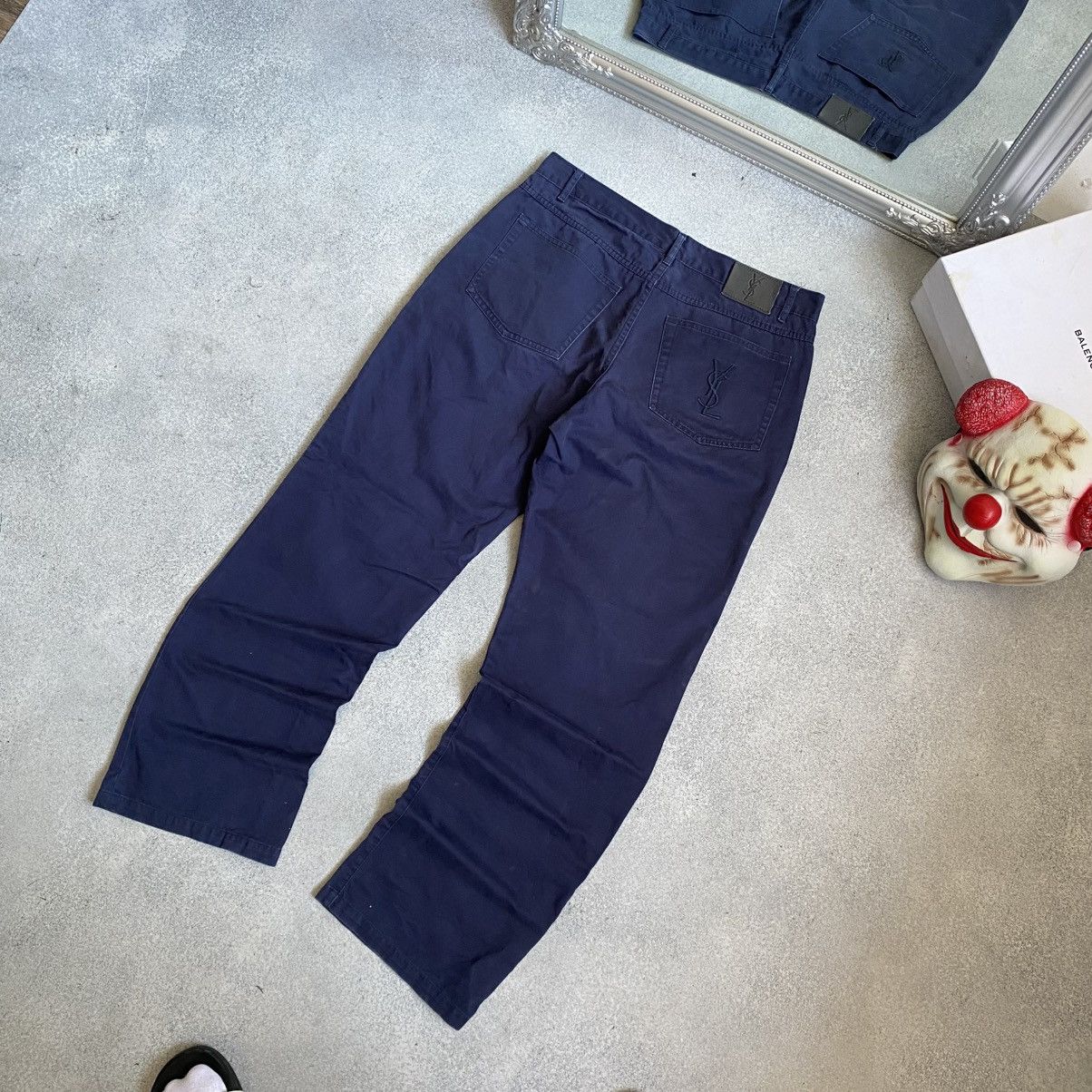 Yves Saint Laurent Vintage Yves Saint Laurent jeans YSL Embroidered big logo Size US 34 / EU 50 - 2 Thumbnail