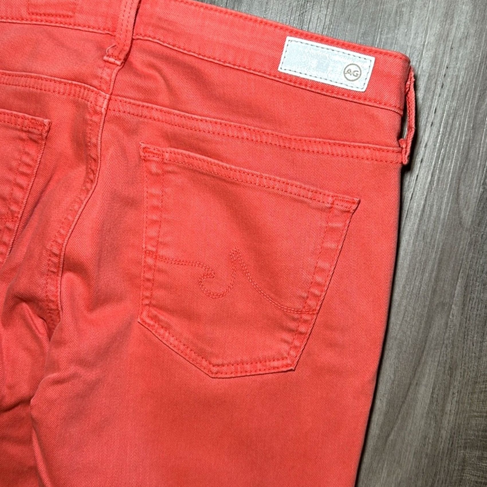 Vintage AG Adriano Goldschmied The Legging Ankle Super Skinny Jeans 27 Women Pink Coral Skinny Jeans Womens 27 Mens? Size 27" / US 4 / IT 40 - 4 Thumbnail