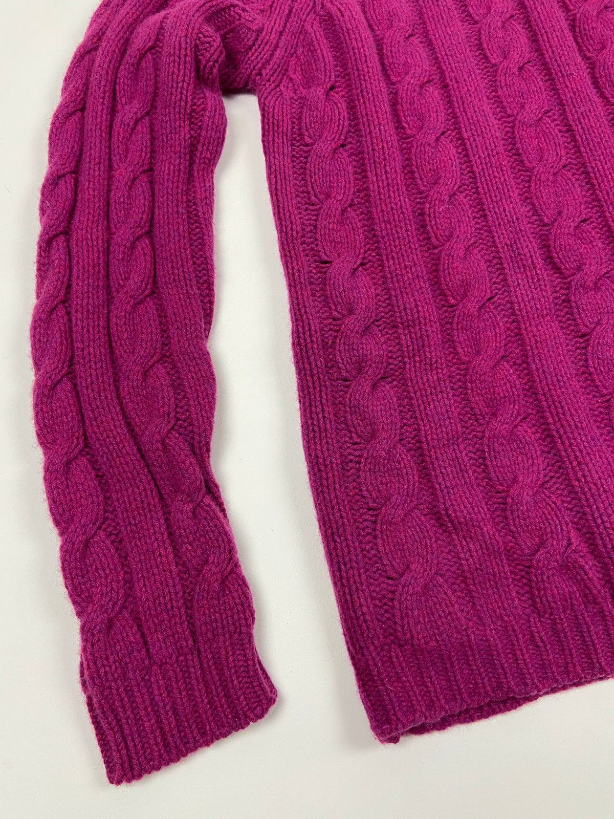 Acne Studios Acne Cable Knit Sweater Pink Lambswool Chunky CrewneckJumper Size XL / US 12-14 / IT 48-50 - 4 Thumbnail