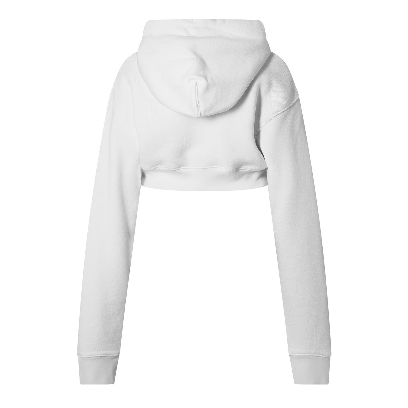 Off-White o1g2r1mq1224 Cropped Hoodie in White Size M / US 6-8 / IT 42-44 - 2 Thumbnail