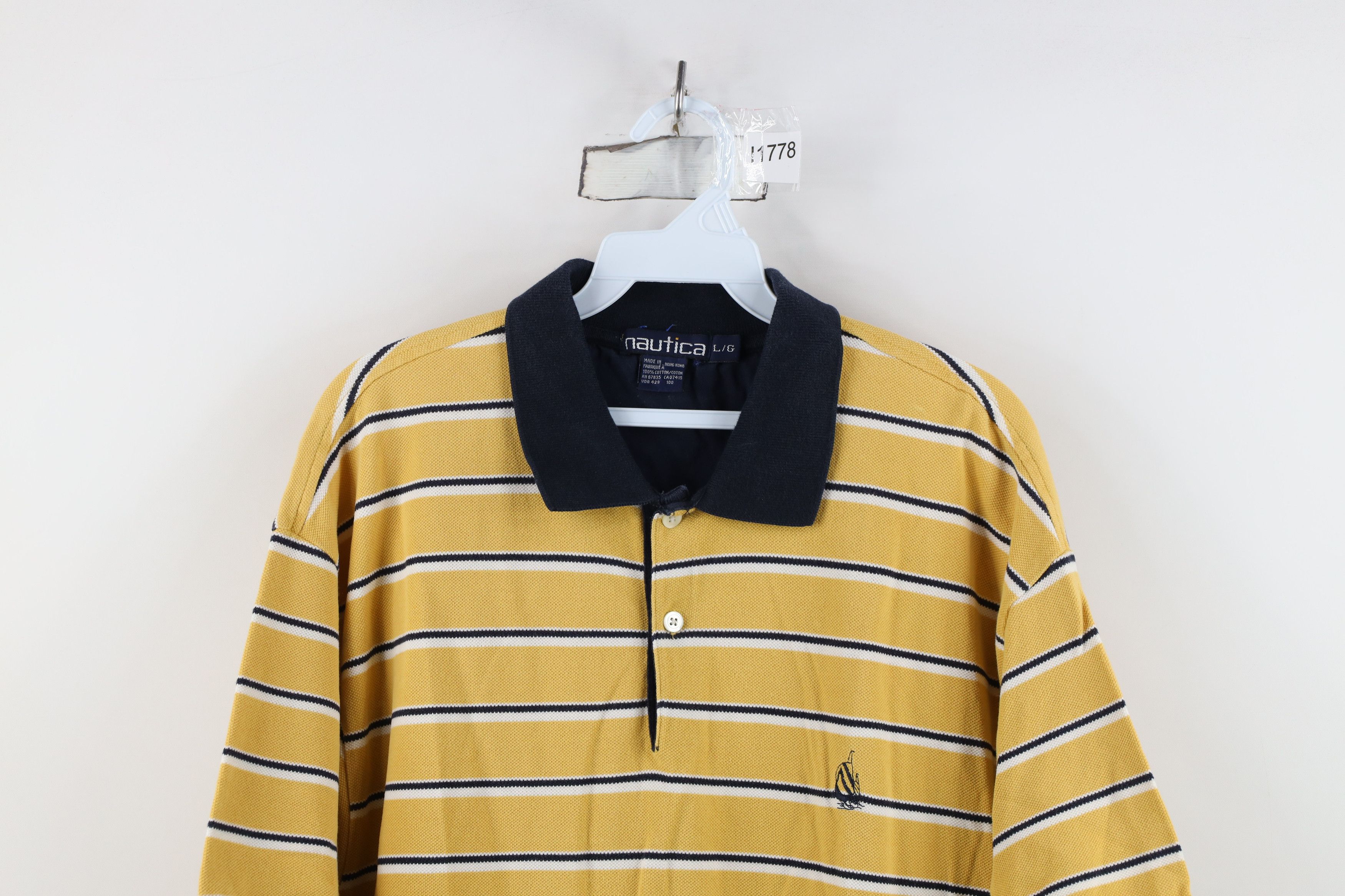 Nautica Vintage 90s Nautica Sailboat Cotton Knit Golf Polo Shirt Size US L / EU 52-54 / 3 - 2 Thumbnail