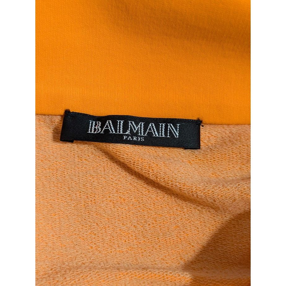 Balmain o1rshd1 Quarter Zip Felpa Shirt in Orange Size US M / EU 48-50 / 2 - 17 Thumbnail