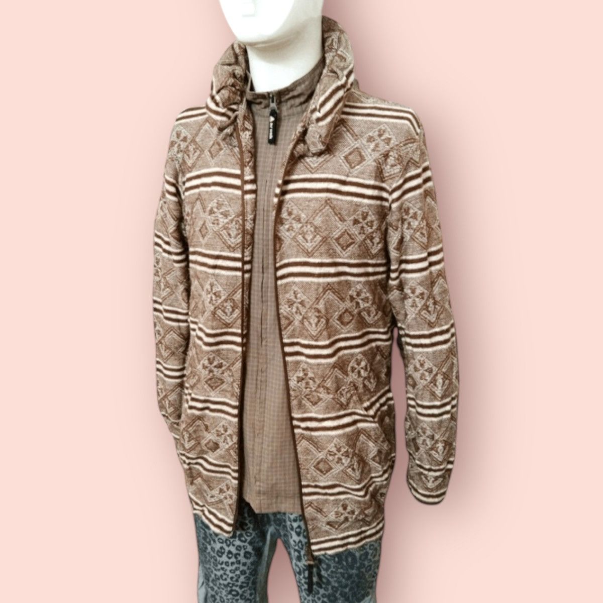 Issey Miyake MERCI BEAUCOUP (ISSEY MIYAKE) NAVAJO WEAVED JACKET Size US M / EU 48-50 / 2 - 1 Thumbnail