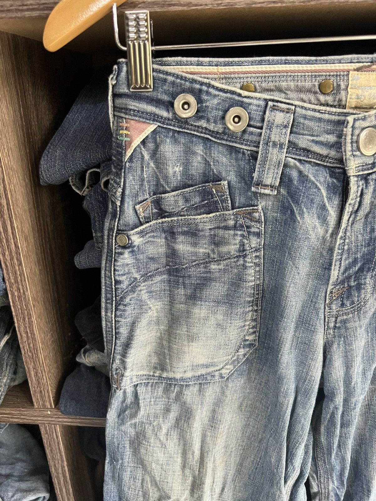 Japanese Brand 🔥Union Made Brappers Lady Vintage Flared Denim Size 27" / US 4 / IT 40 - 7 Thumbnail