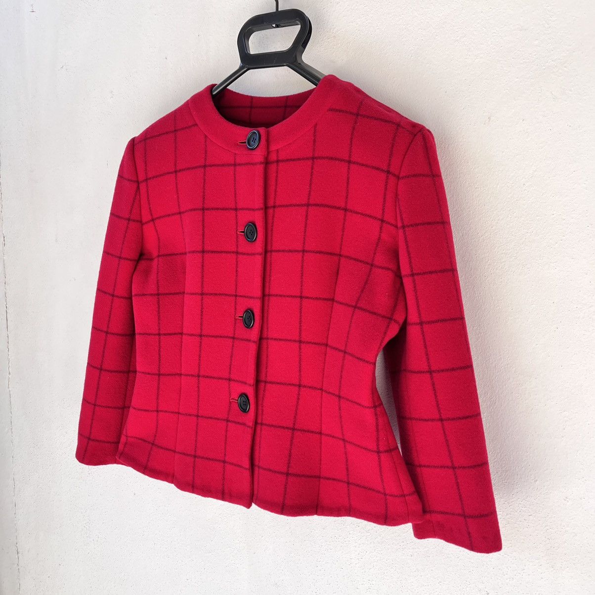 Christian Dior Monsieur Christian Dior CD Prêt-à-Porter Red Check Size S / US 4 / IT 40 - 2 Thumbnail