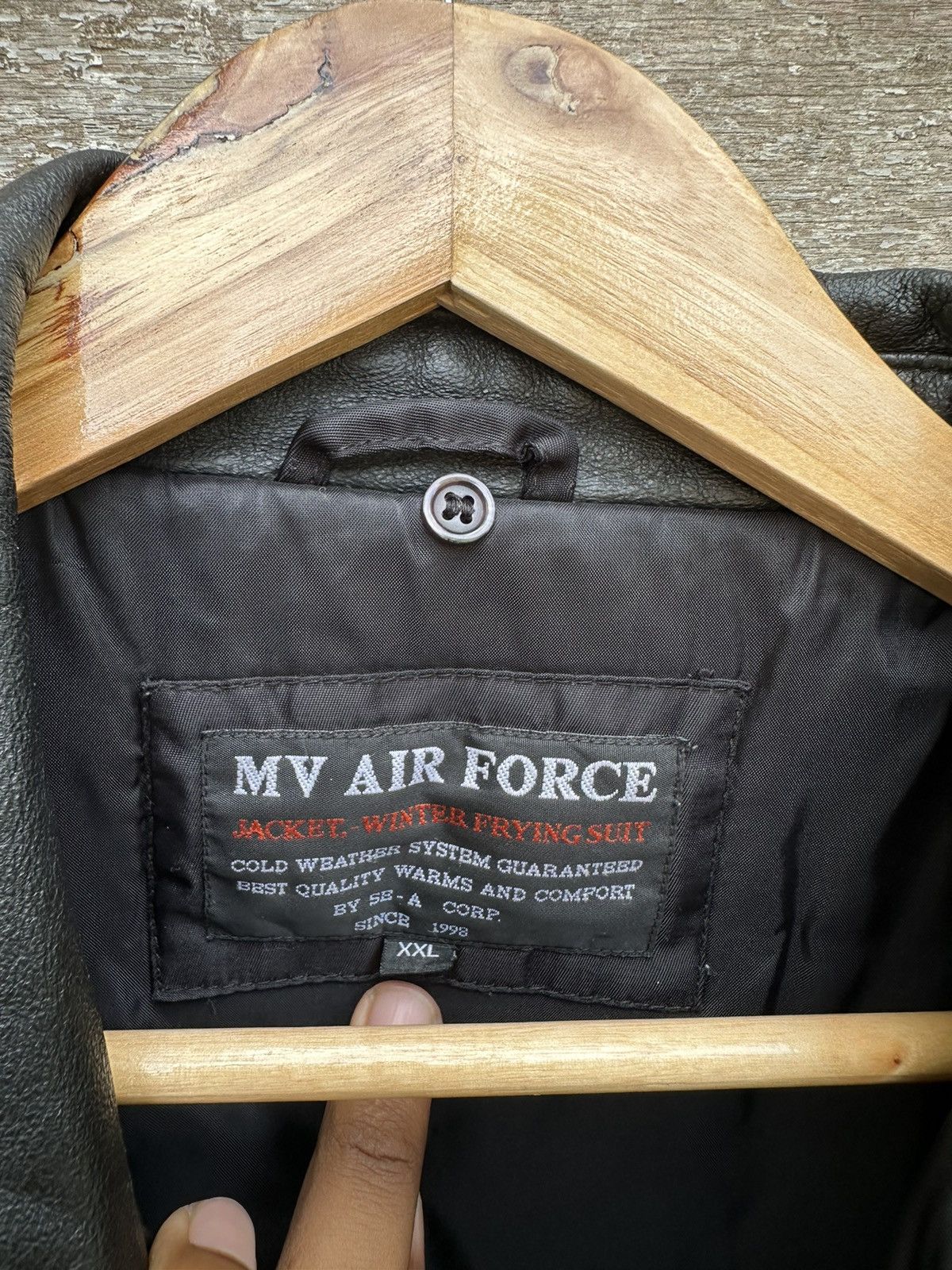 Vintage 🪖Vintage THRASHED MV AIR FORCE OVERSIZED BOMBER JACKET Size US XXL / EU 58 / 5 - 9 Thumbnail