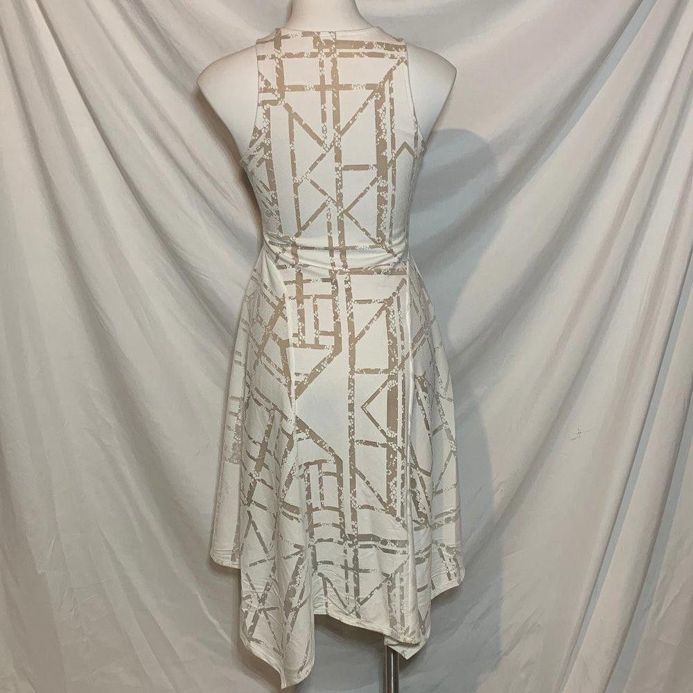 Apt. 9 Apt 9 White Sheer Overlay on Tan Mini Bodycon, XS Size XS / US 0-2 / IT 36-38 - 7 Thumbnail