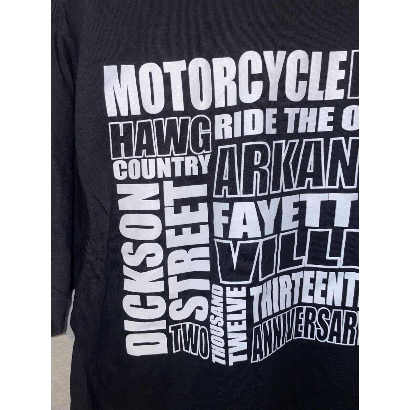 Gildan Arkansas Biker Shirt Fayetteville Motorcycle L Black Tee Size US L / EU 52-54 / 3 - 6 Thumbnail