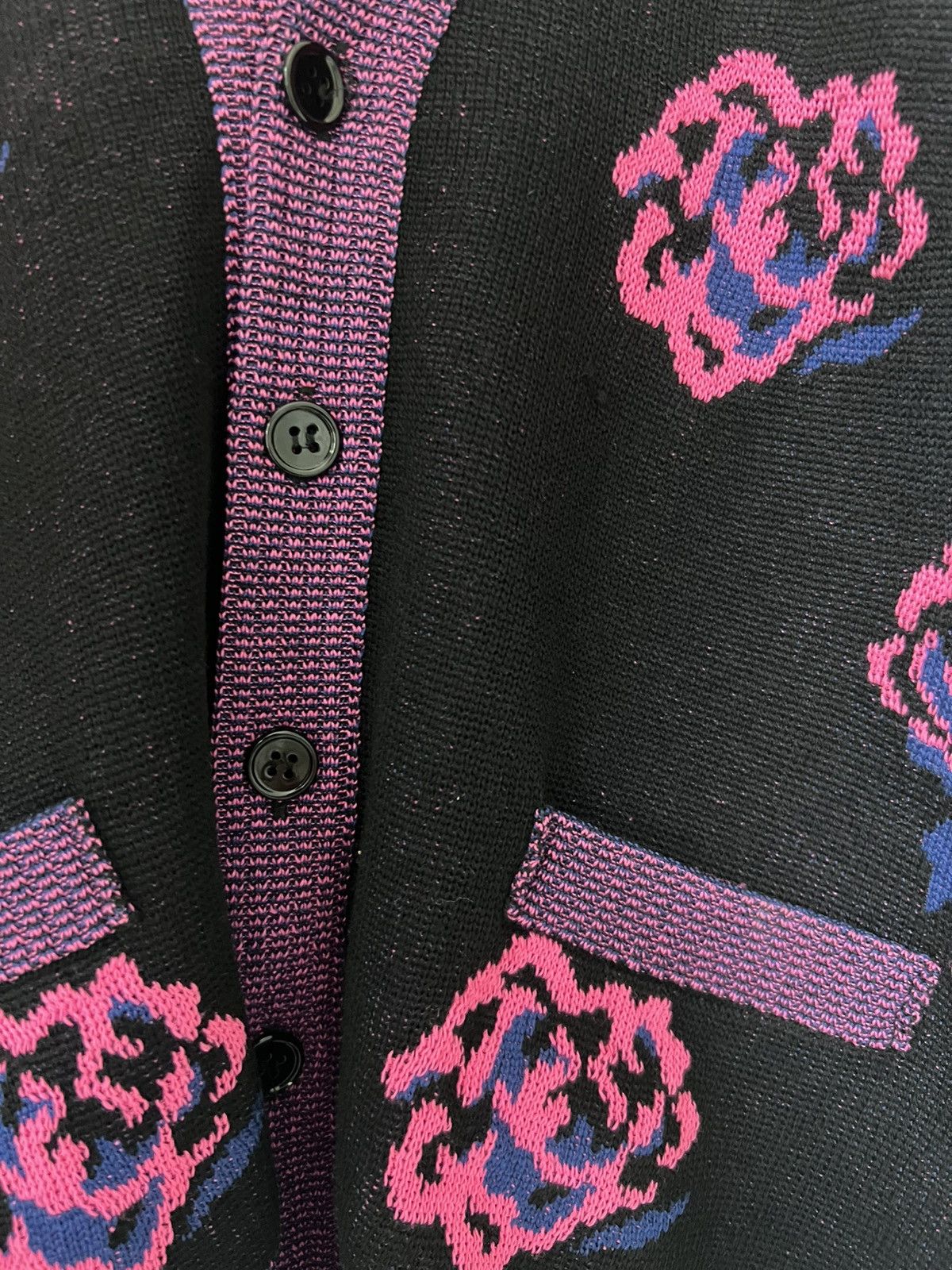 Hedi Slimane × Saint Laurent Paris Saint Laurent Rose Knit Cardigan, Size M Size US M / EU 48-50 / 2 - 5 Thumbnail
