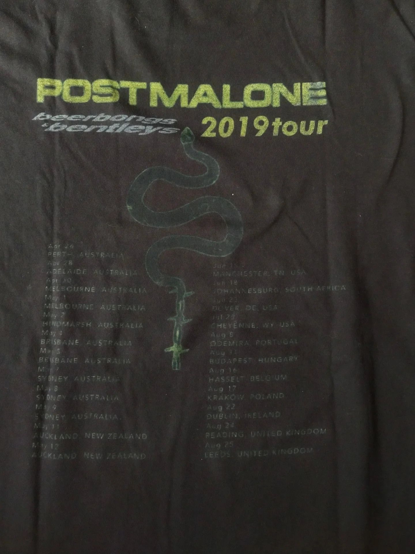 Rap Tees Post Malone 2019 Tour Graphic Rap Music Tee Size US XL / EU 56 / 4 - 4 Thumbnail