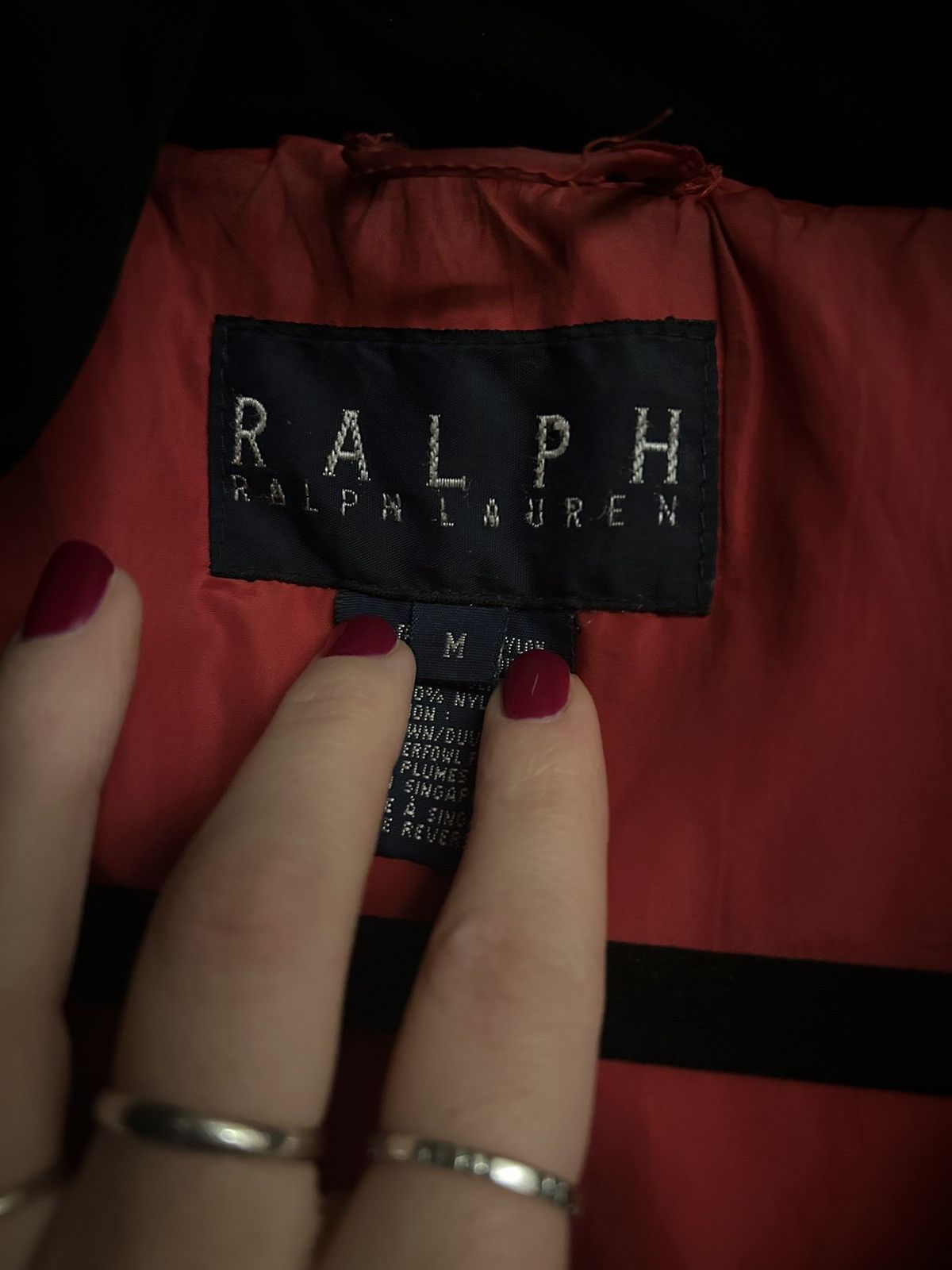 Ralph Lauren × Vintage RALPH LAUREN VINTAGE VELVET MEN'S BLACK PUFFER WINTER JACKET Size US M / EU 48-50 / 2 - 7 Thumbnail