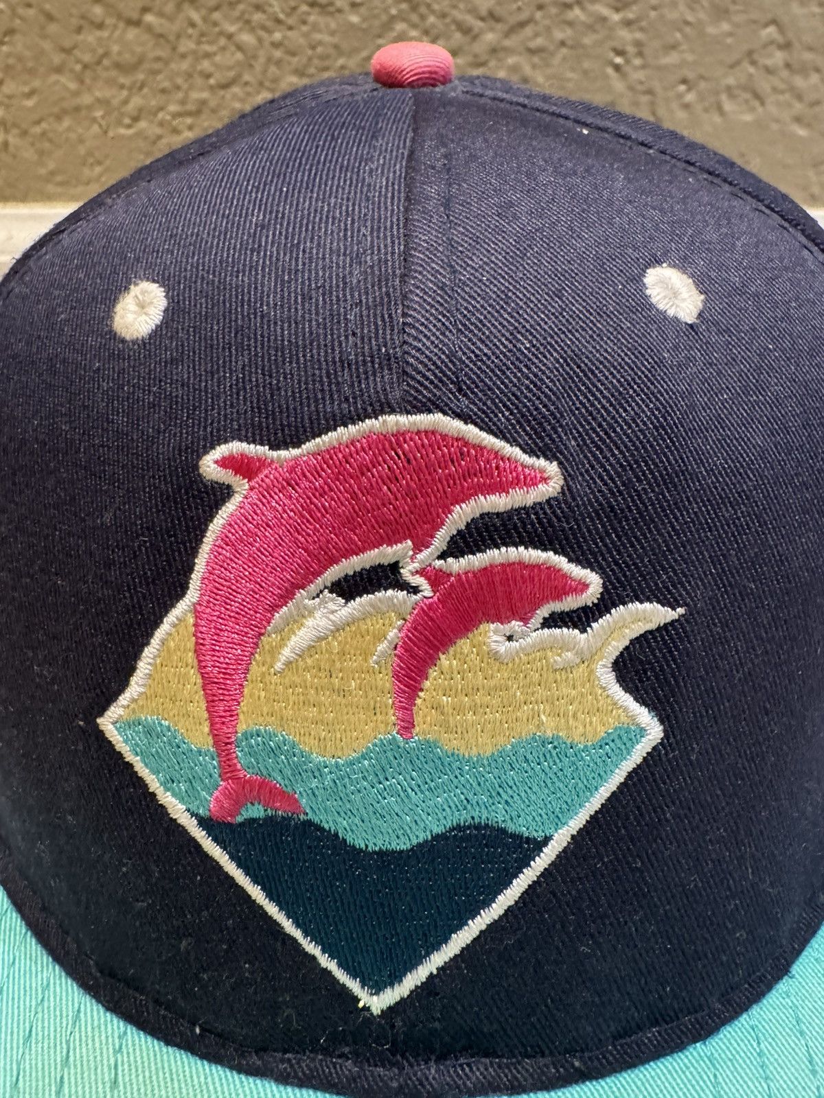 Pink Dolphin Pink Dolphin Logo Snapback Blue Teal Pink Embroidered Size ONE SIZE - 2 Thumbnail